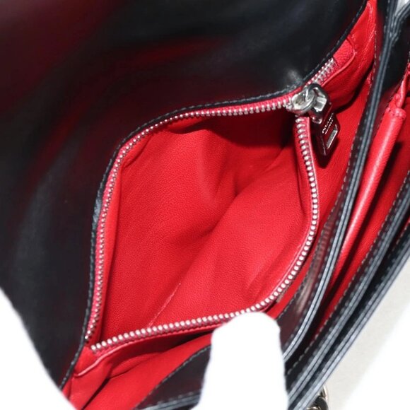 PRADA Chain Shoulder Bag Nylon Black Silver 1BD009 Auth 145246M - Picture 11 of 16